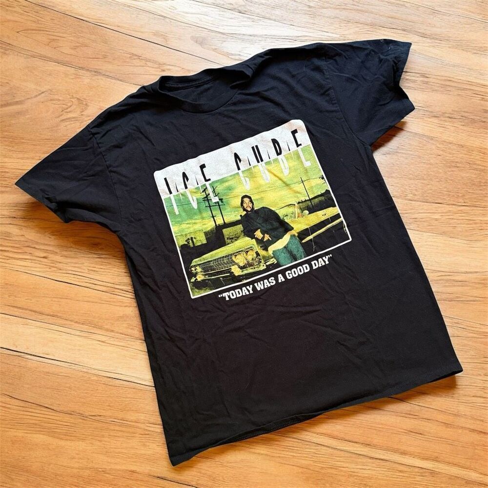 Ice Cube RnB Hip Hop Music Graphic Band Tee T Shirt Black Music Large